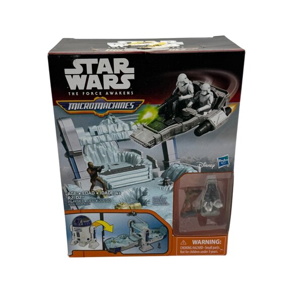 Star Wars The Force Awakens Micro Machines R2-D2 Playset Snow Speeder & Mini Fig - Picture 1 of 6